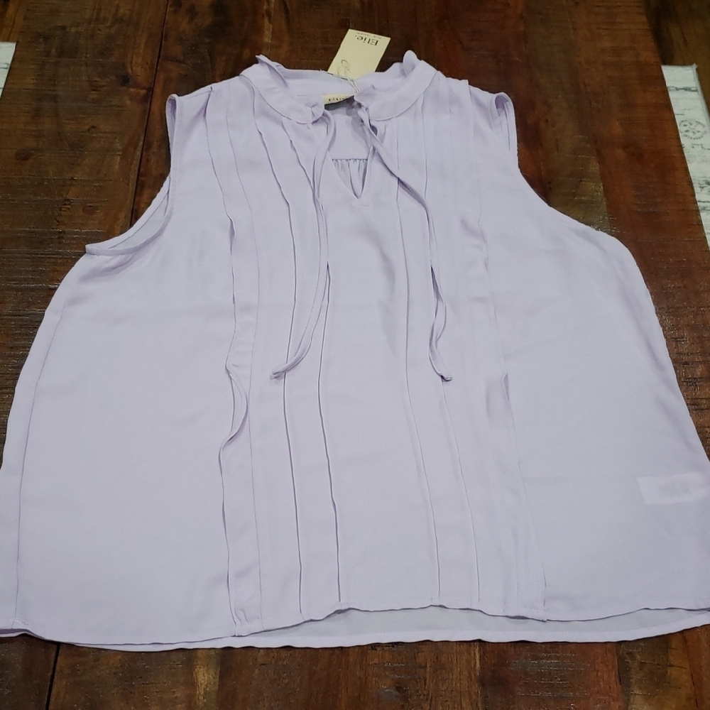 Elie Tahari Light Purple Sleeveless Blouse NWT